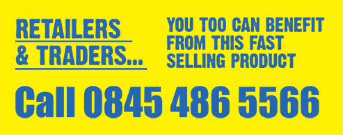 Retailers and traders, Call 0845 486 5566
